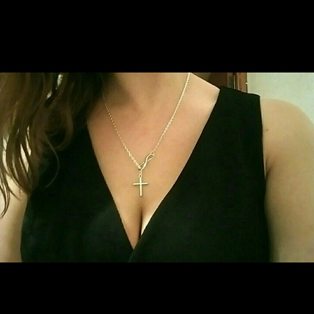 Infinity Cross Necklace - Picture 2 of 3